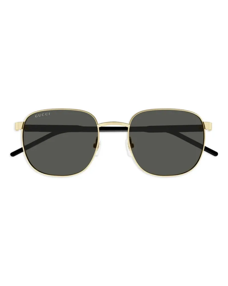 Gucci Sonnenbrille mit eckigem Gestell - Gold Gold