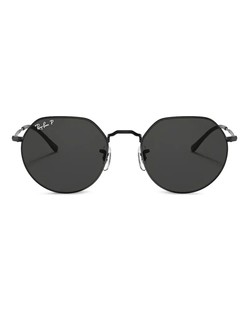 Ray Ban Sonnenbrille mit rundem Gestell - Schwarz Schwarz
