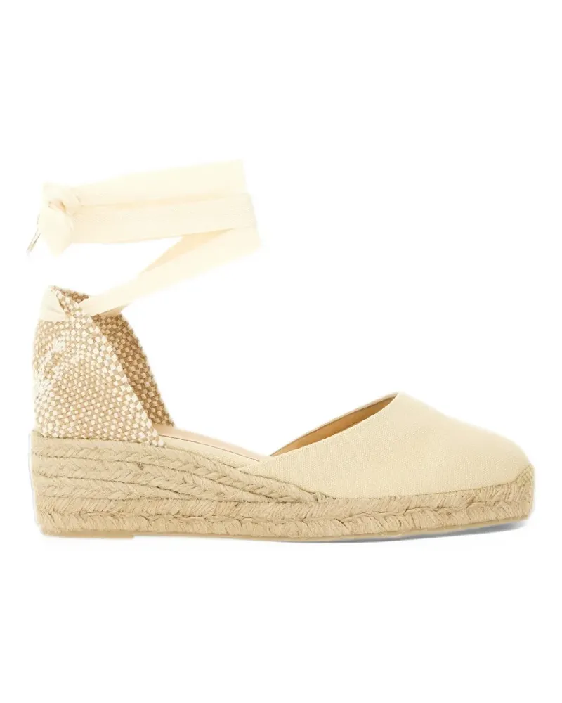 Castañer Carina lace-up espadrilles - Nude Nude