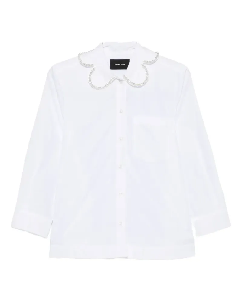 Simone Rocha embellished-collar shirt - Weiß Weiß