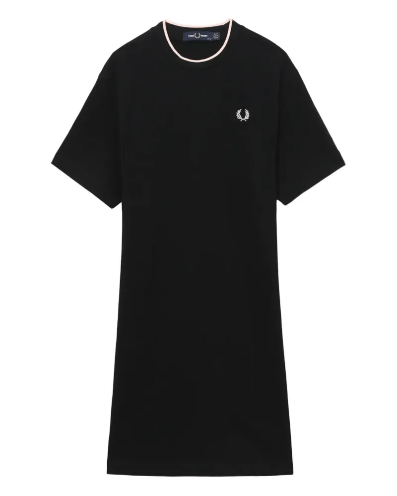 Fred Perry Kurzärmeliges Minikleid - Schwarz Schwarz