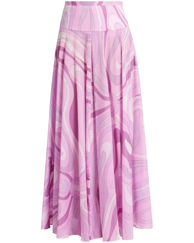 Emilio Pucci Maxirock mit Marmo-Print - Rosa Rosa
