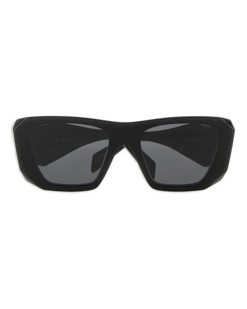 Prada Sonnenbrille mit geometrischem Gestell - Schwarz Schwarz