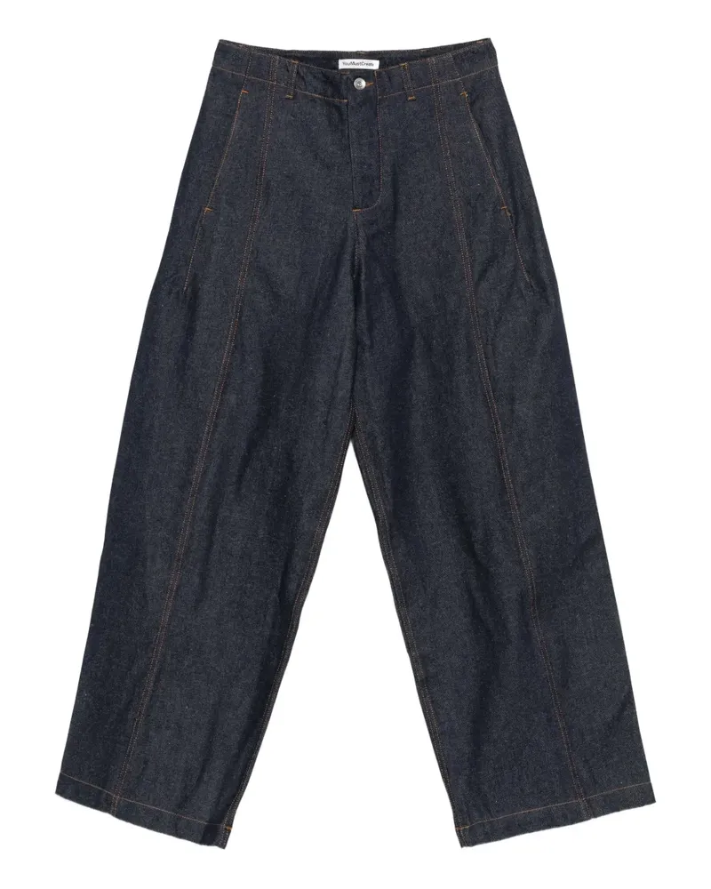 YMC pleated trousers - Blau Blau