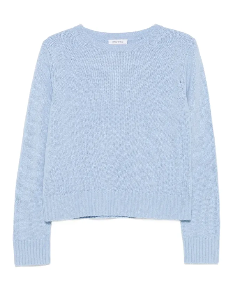 philo-sofie Pullover mit geripptem Besatz - Blau Blau