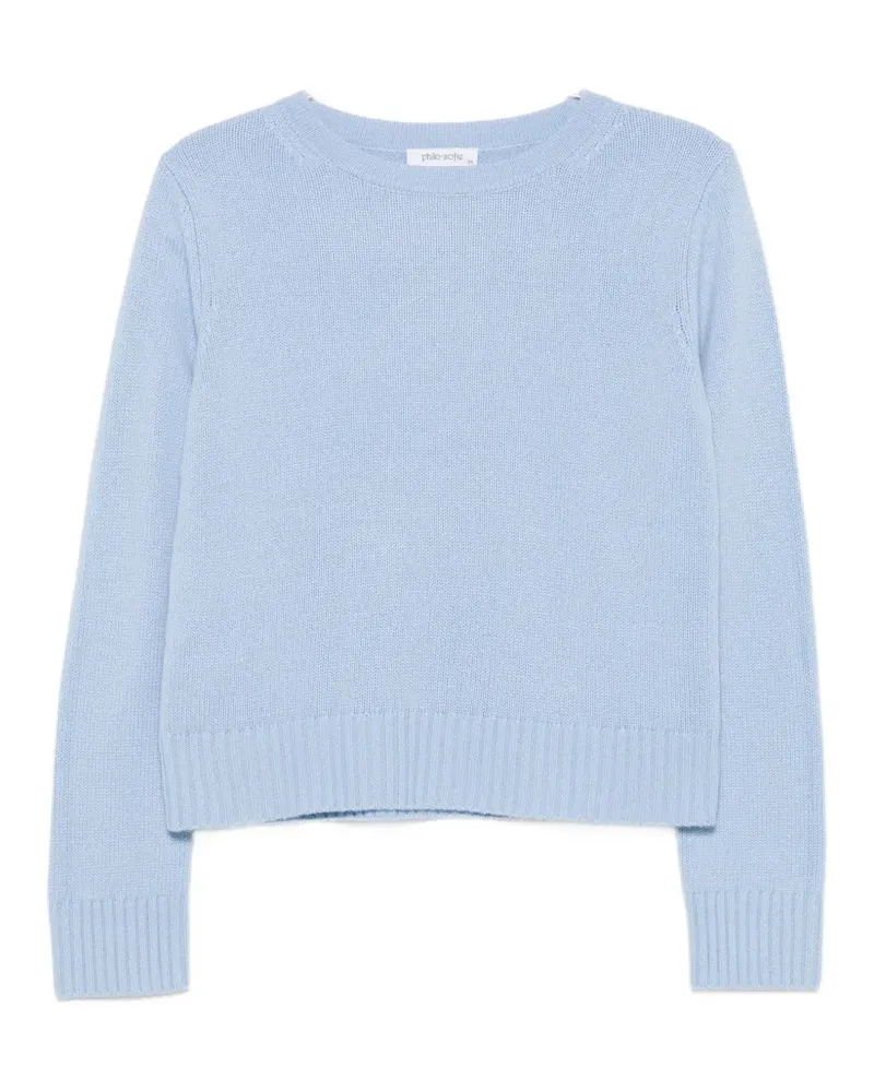 philo-sofie crew-neck ribbed-trim sweater - Blau Blau
