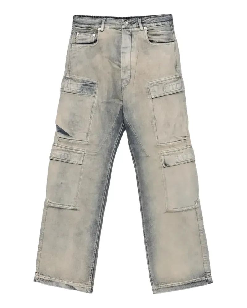 DRKSHDW by Rick Owens Cargojeans mit Acid-Wash-Effekt - Blau Blau
