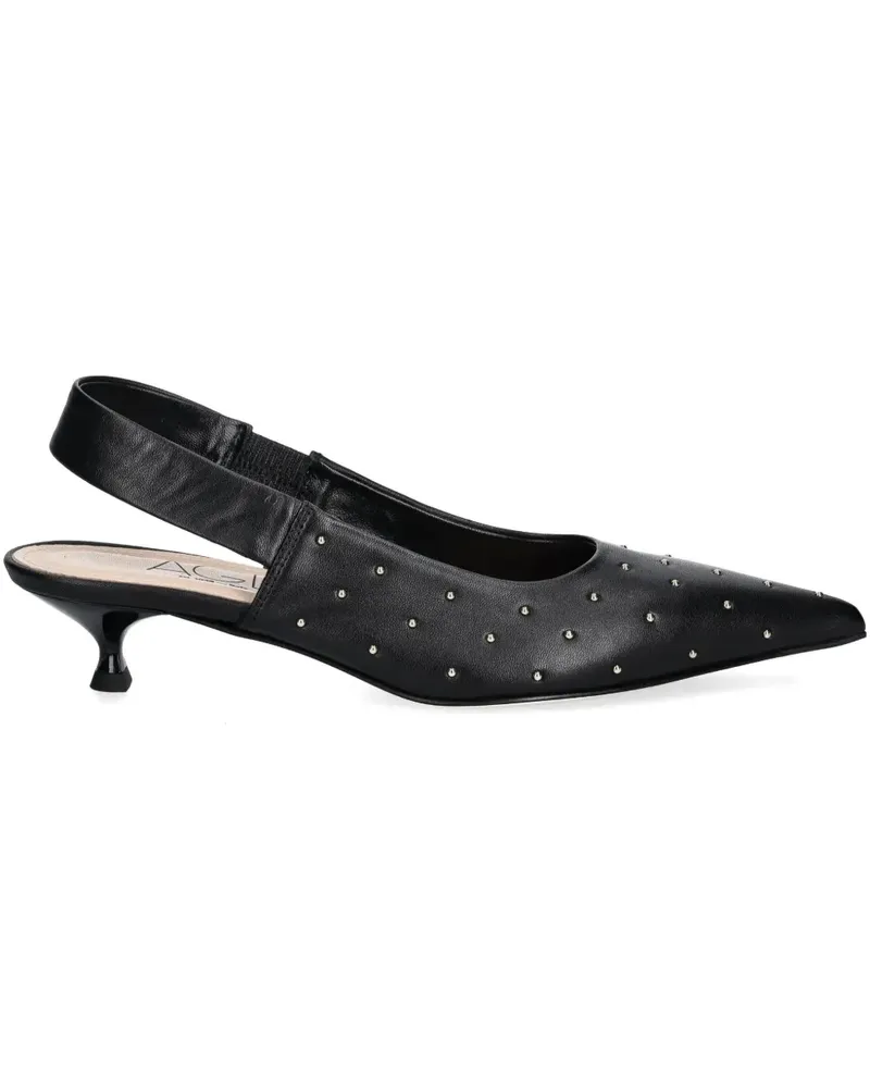 Attilio Giusti Leombruni Pumps mit Nieten 45mm - Schwarz Schwarz