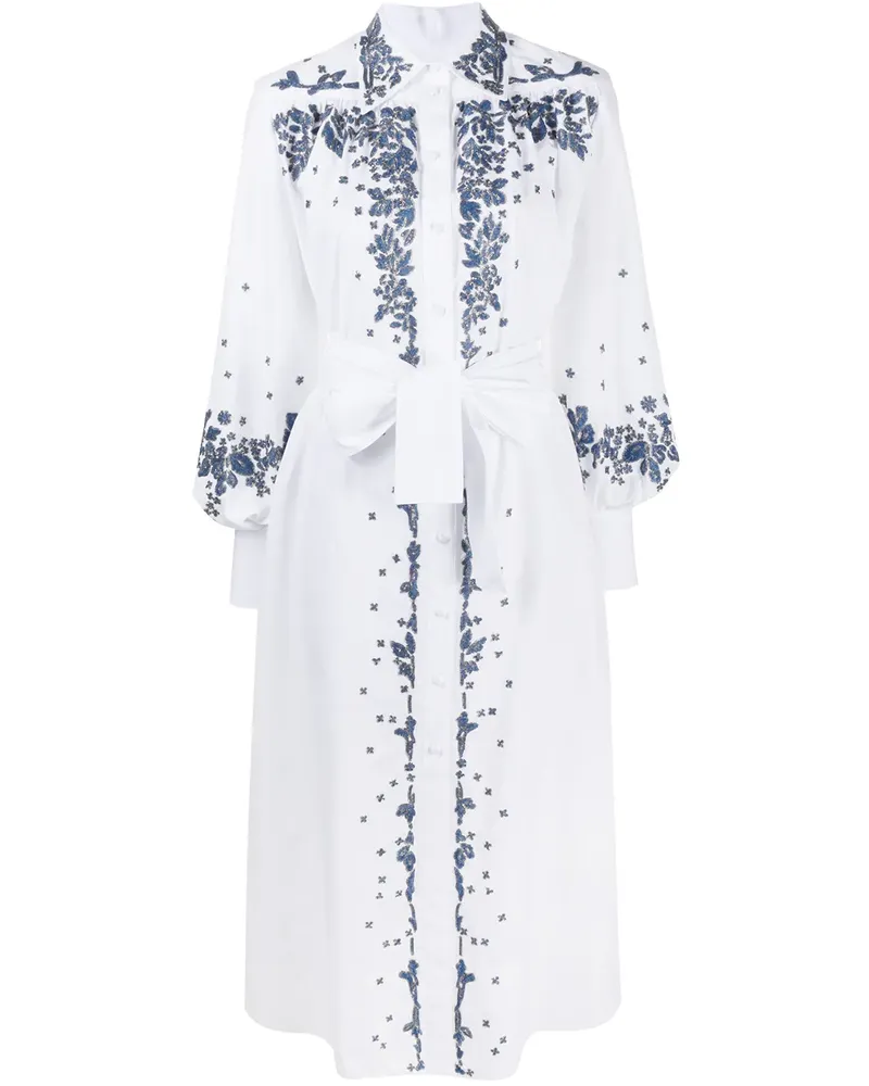 Valentino Garavani Kleid mit Puffärmeln - Weiß Weiß
