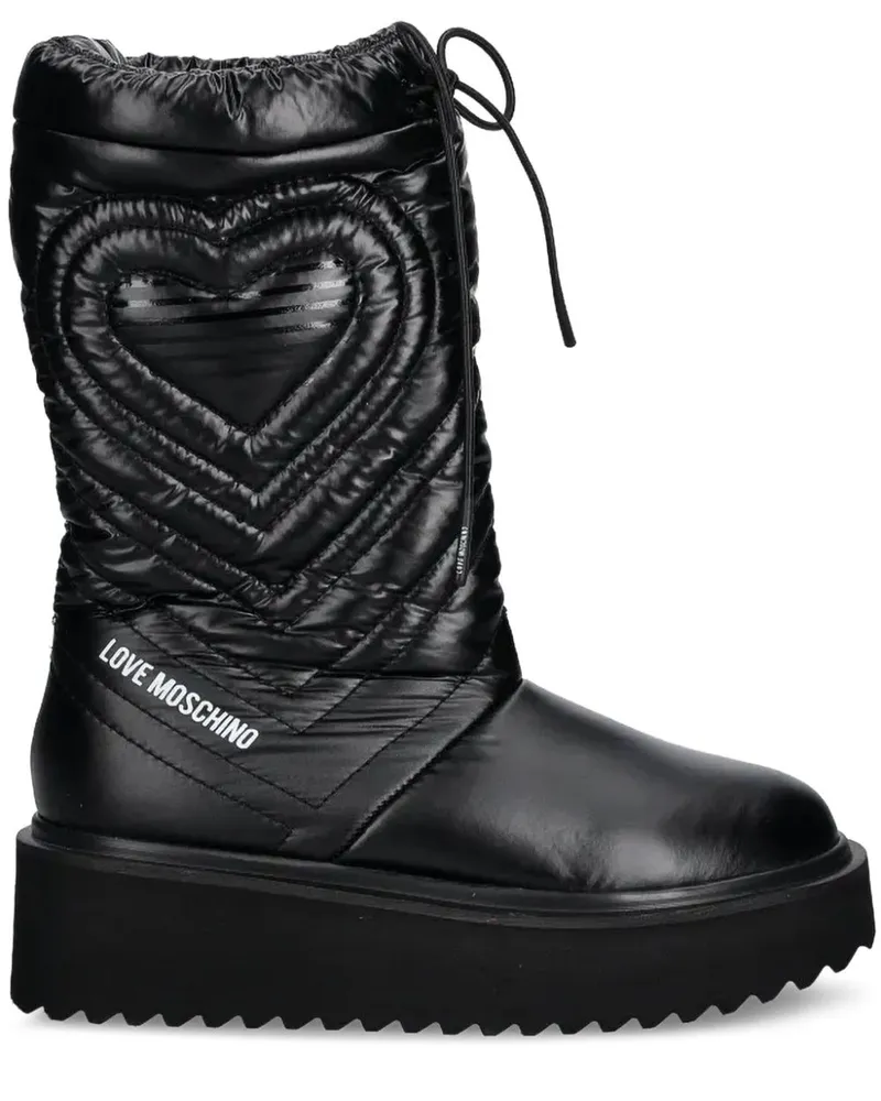 Moschino Schneestiefel mit Plateau - Schwarz Schwarz
