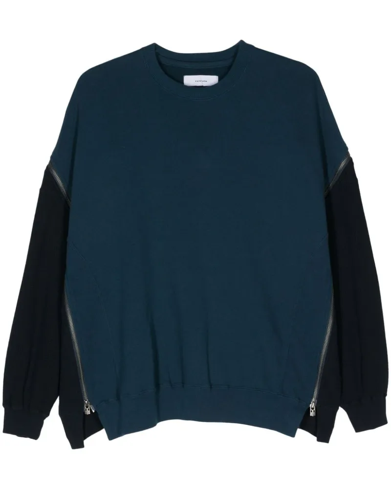 FACETASM Sweatshirt mit Waffelstrick-Muster Blau