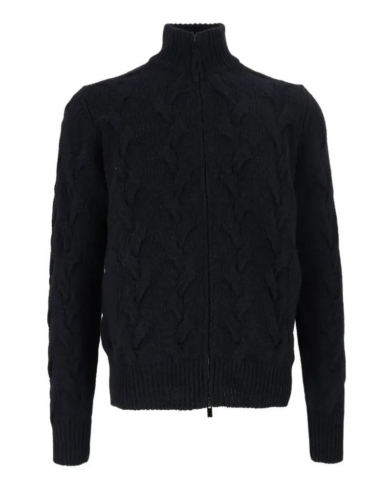Filippo de Laurentiis cable-knit zip-up cardigan - Blau Blau