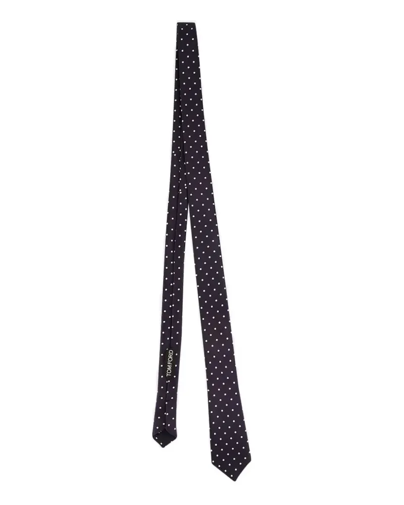Tom Ford Seidenkrawatte mit Polka Dots - Blau Blau