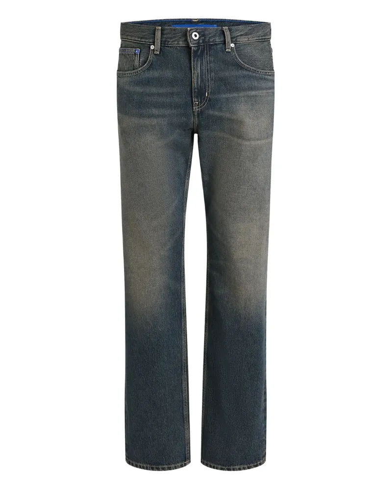 Karl Lagerfeld Ausgeblichene Straight-Leg-Jeans - Blau Blau