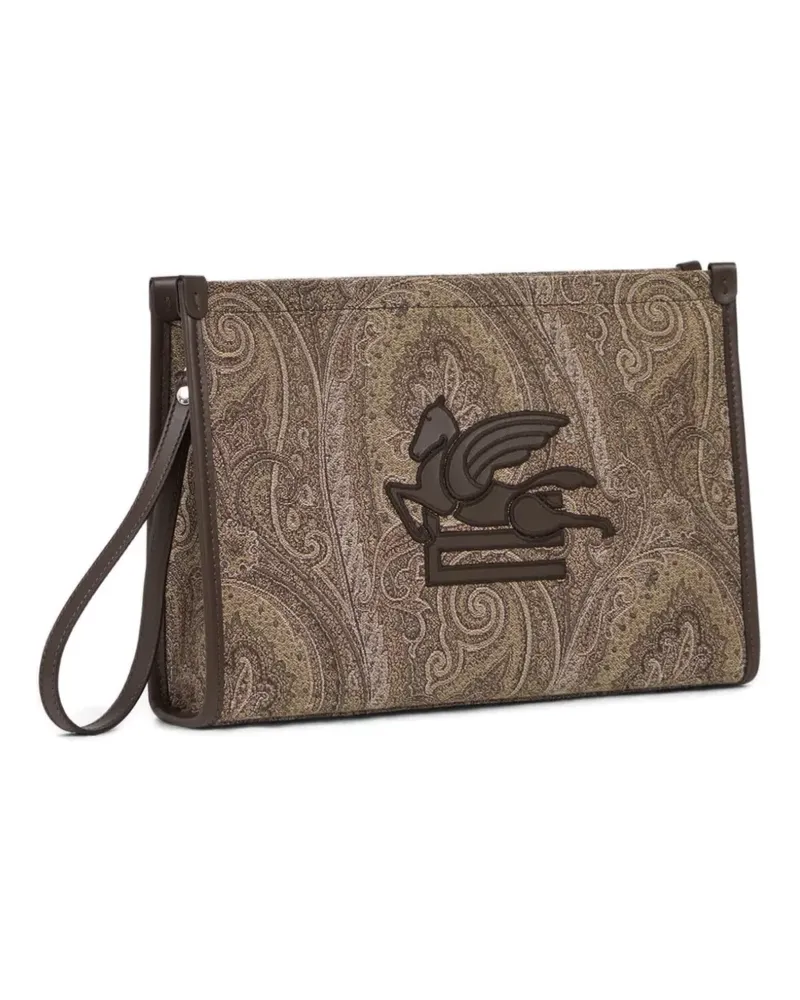 Etro Paisley Pegasus Clutch - Nude Nude