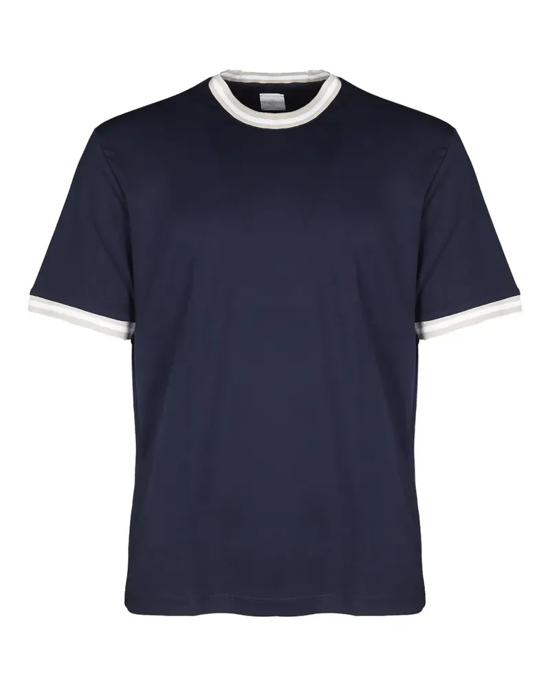 Eleventy trimmed T-shirt - Blau Blau