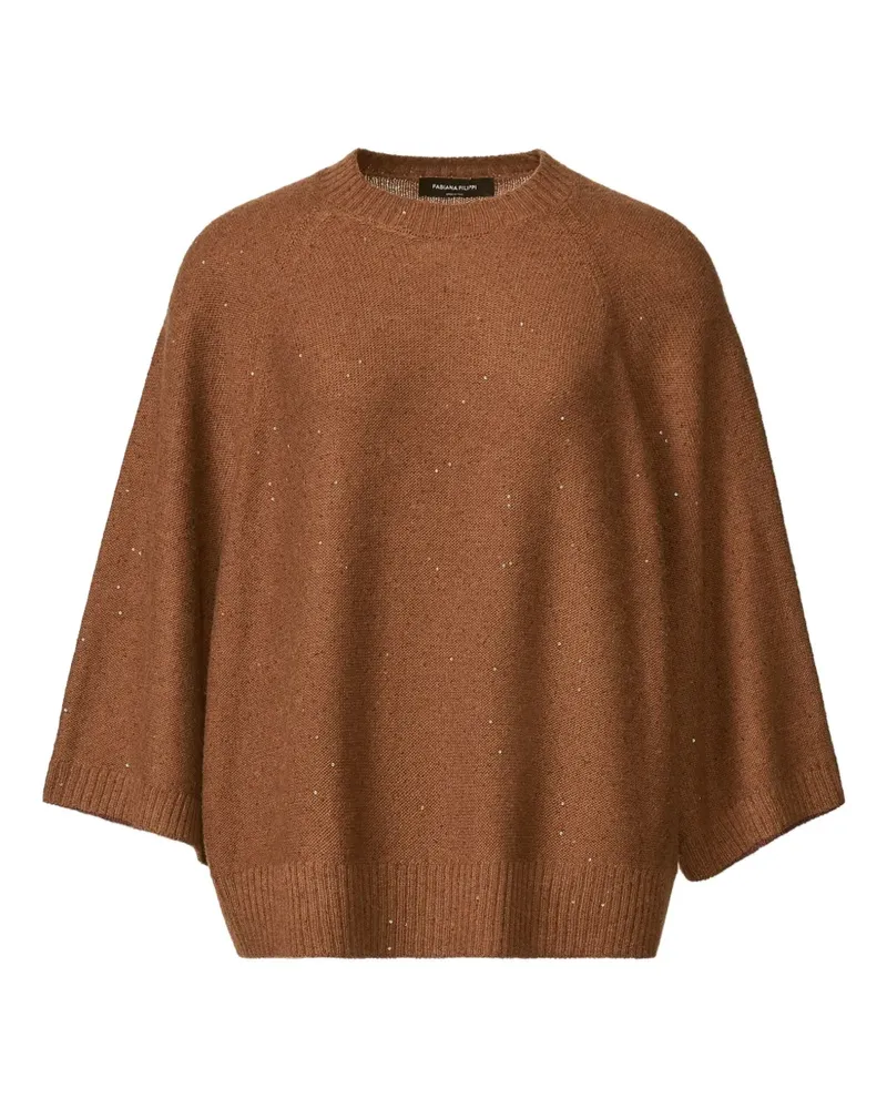 Fabiana Filippi Pullover mit Pailletten - Braun Braun