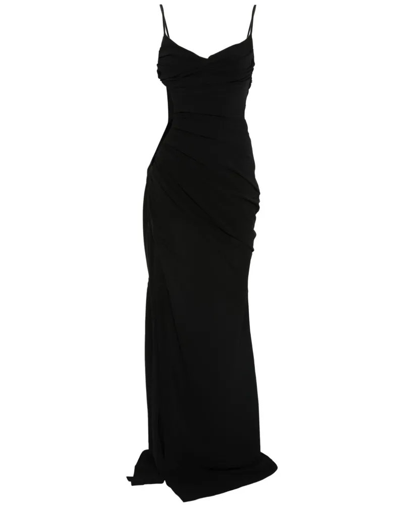 Thierry Mugler Illusion Abendkleid mit Cut-Out - Schwarz Schwarz