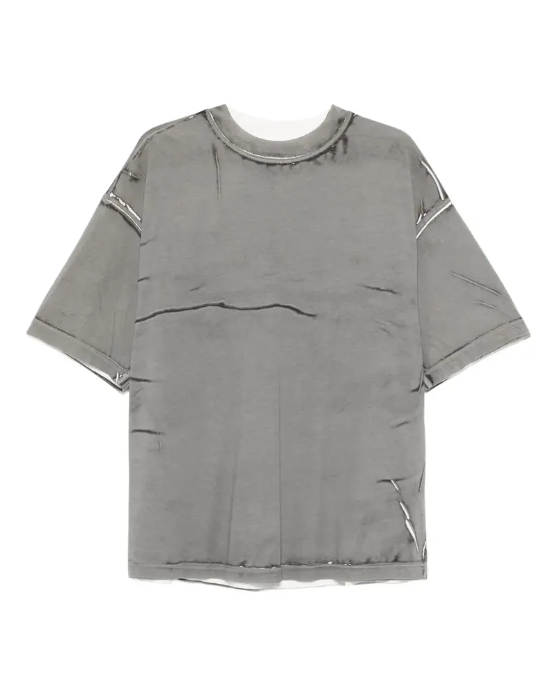 PAURA Costa T-Shirt im Distressed-Look - Grau Grau