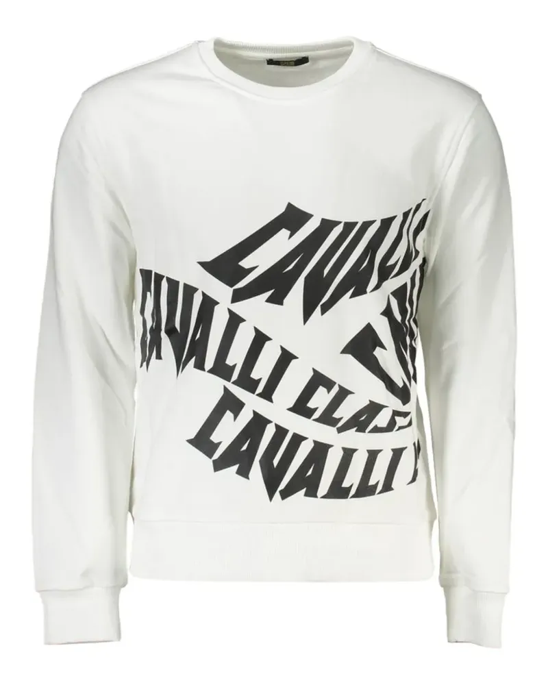 Roberto Cavalli logo-print crew neck sweatshirt - Weiß Weiß