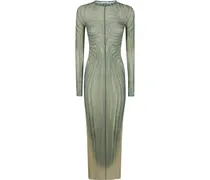 Maxikleid mit Spiral-Print - Blau