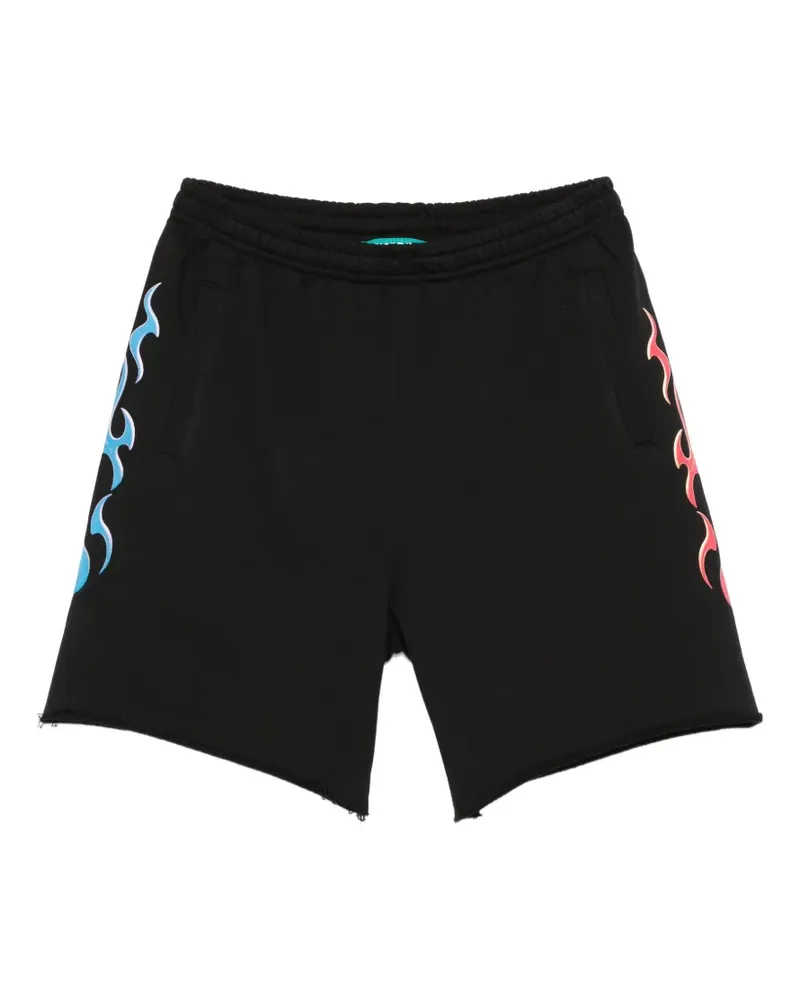 BARROW pocket print-detail shorts - Schwarz Schwarz