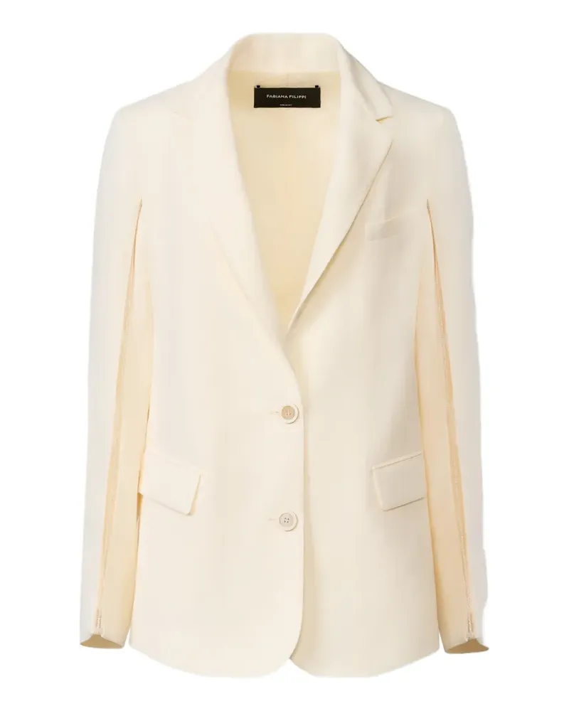 Fabiana Filippi button sleeve panel blazer - Nude Nude