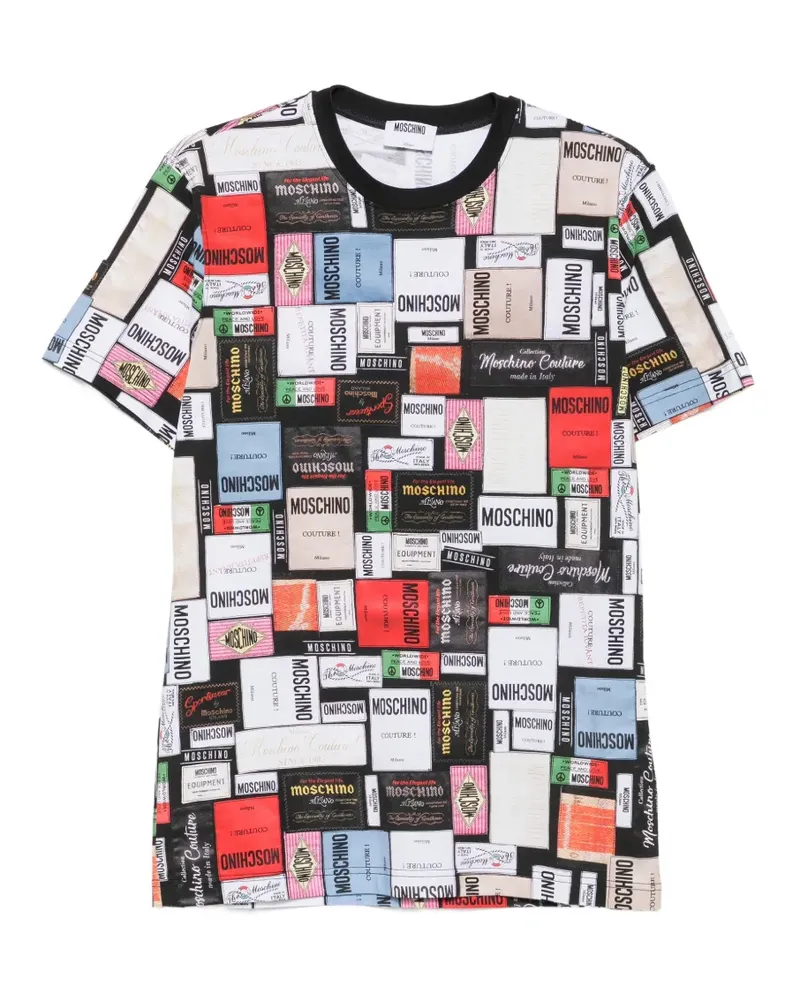 Moschino Couture T-Shirt mit Label-Print - Weiß Weiß