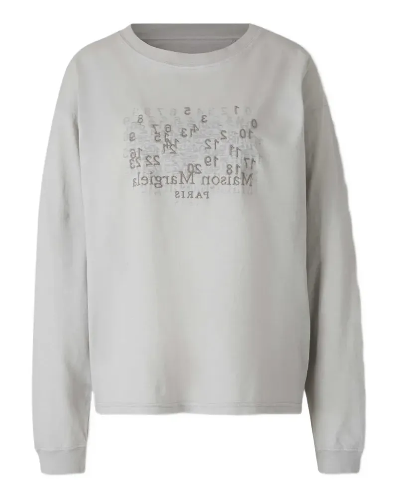 Maison Margiela long-sleeve graphic T-shirt - Grau Grau