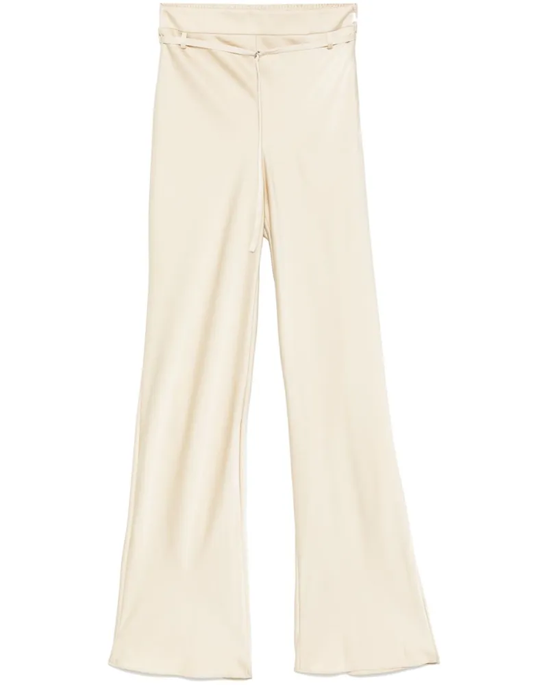 Patrizia Pepe Hose aus Satin - Nude Nude