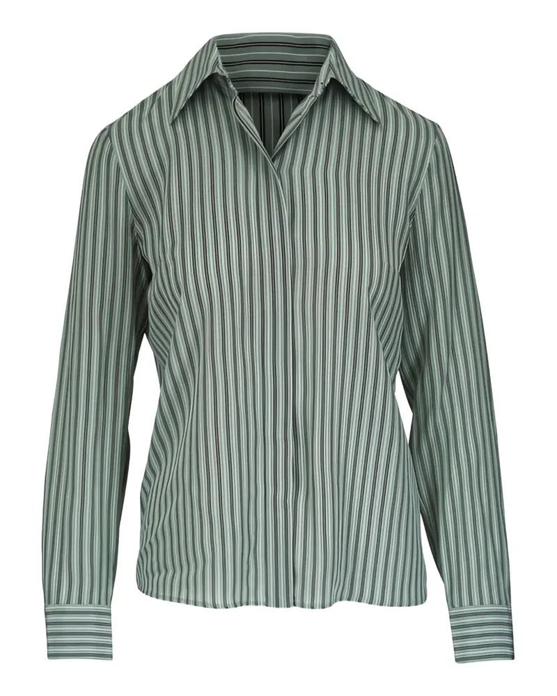 Michael Kors Gestreiftes Hemd - Grün Grün