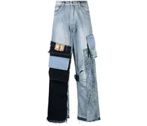 Cargo-Jeans im Patchwork-Look