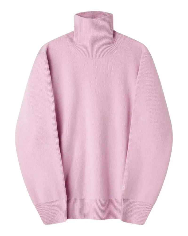 LC23 logo-embroidered roll-neck sweater - Rosa Rosa