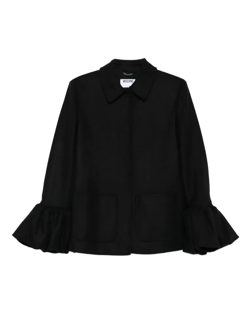 Moschino Mantel mit Volant-Ärmeln - Schwarz Schwarz