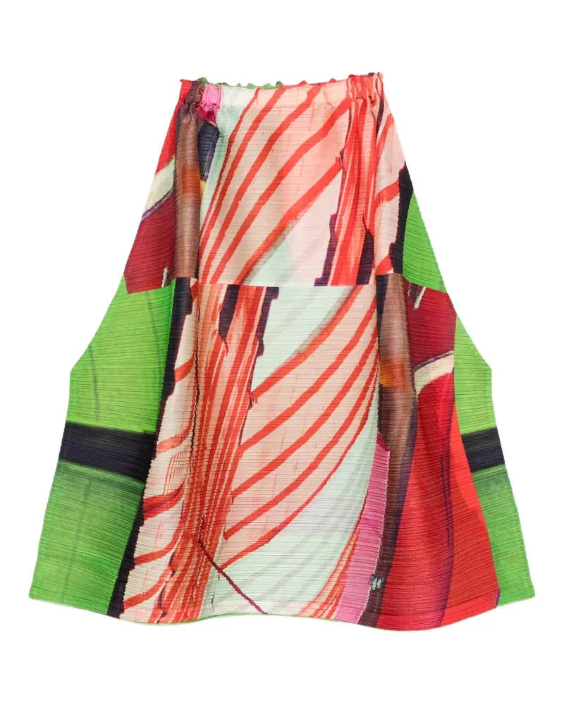 Issey Miyake panelled pleated skirt - Rot Rot