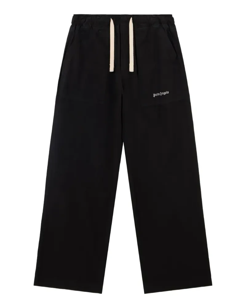 Palm Angels Jogginghose mit Logo-Stickerei - Schwarz Schwarz