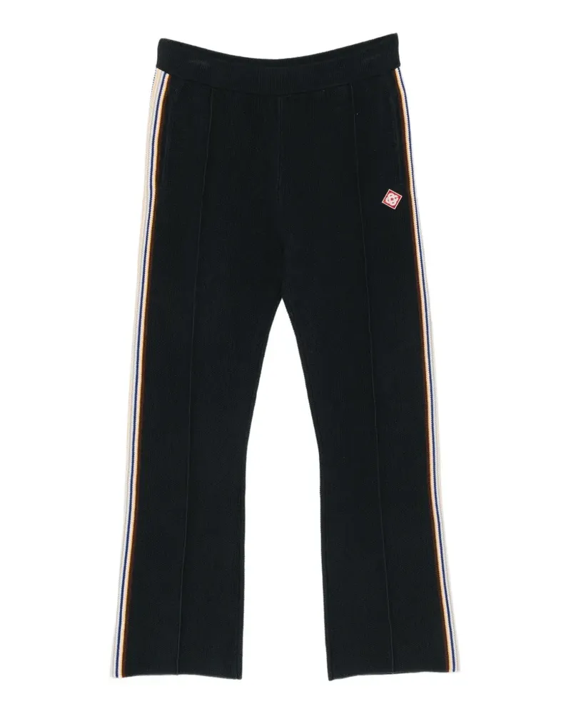 Casablanca Paris logo-patch side-stripe track pants - Blau Blau