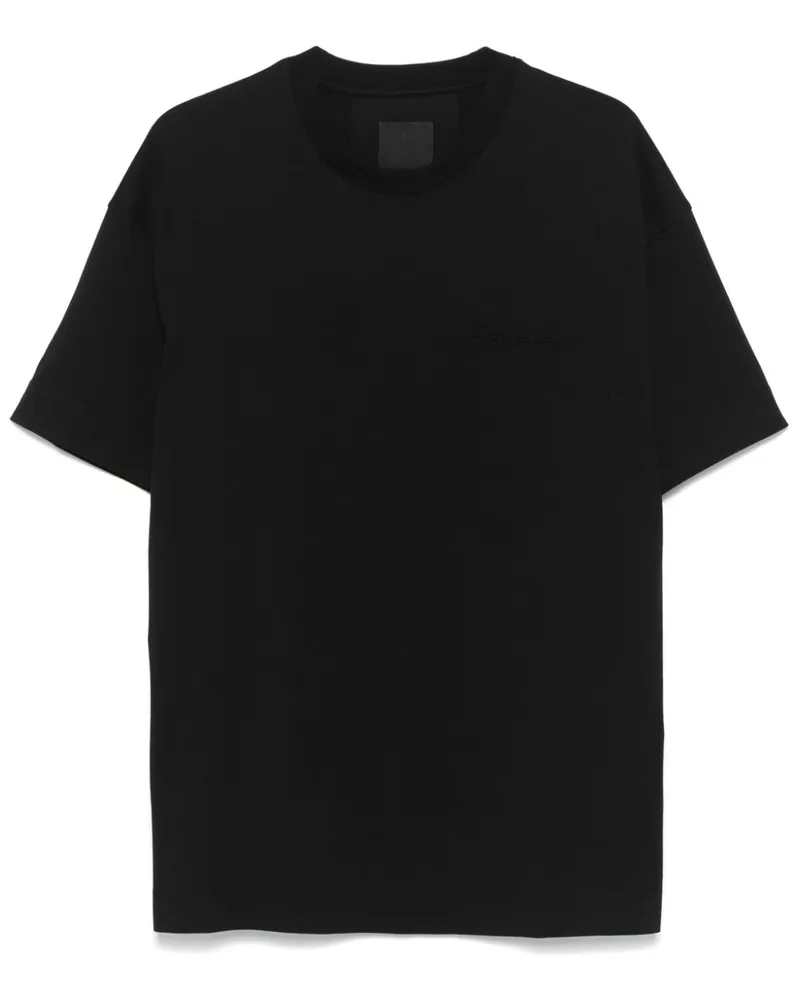 Givenchy T-Shirt mit Logo-Prägung - Schwarz Schwarz
