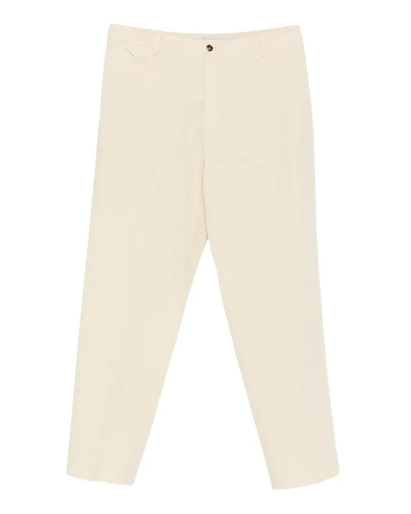 Dell'oglio belt-loops front-button trousers - Nude Nude