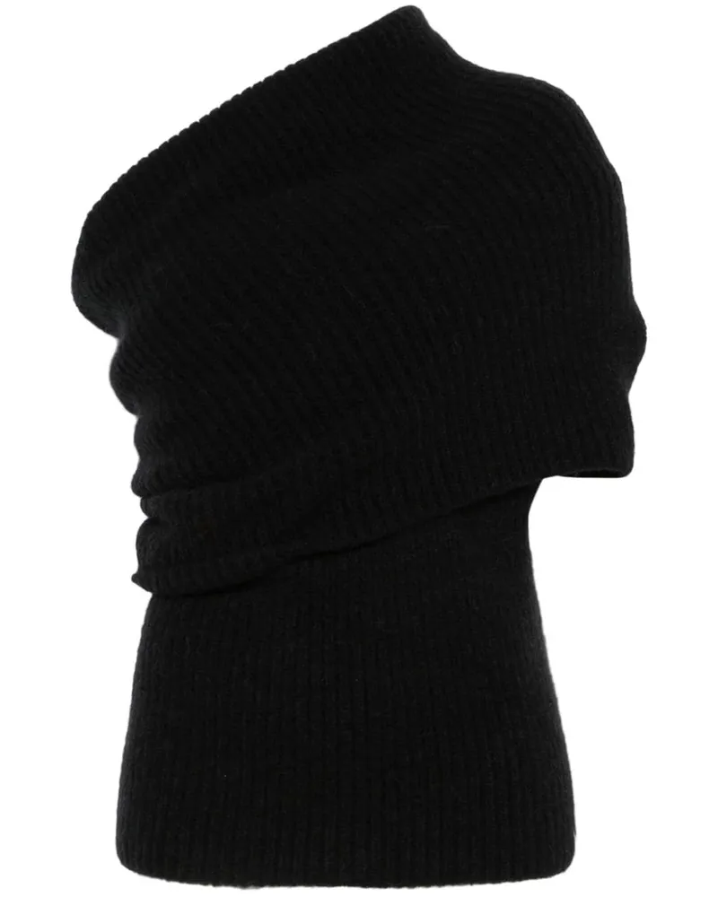 Rick Owens Drapiertes Strickoberteil - Schwarz Schwarz
