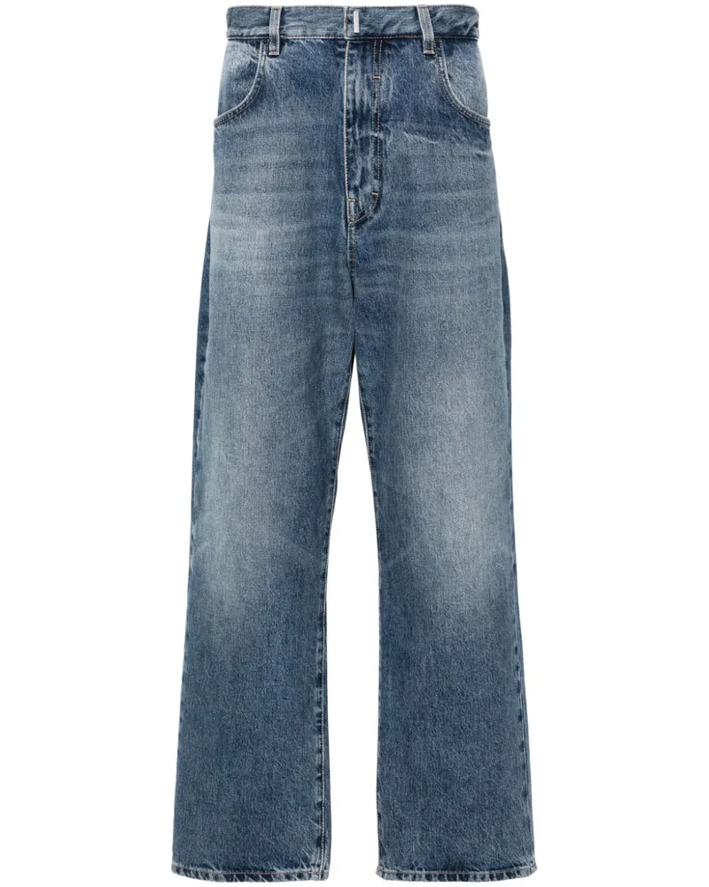 Givenchy Halbhohe Straight-Leg-Jeans - Blau Blau