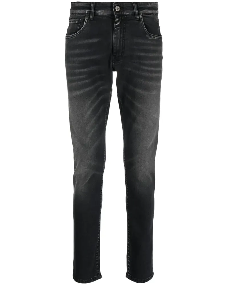 Salvatore Santoro Slim-Fit-Jeans mit Logo-Patch - Grau Grau