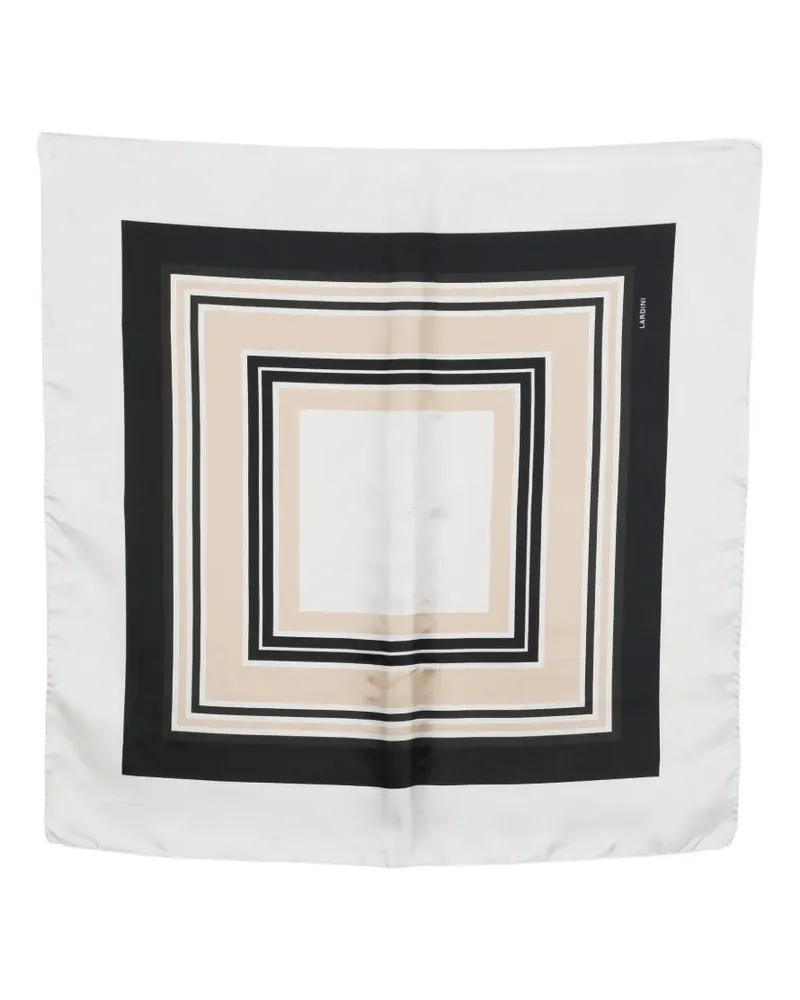 LARDINI Schal mit Quadrat-Print - Grau Grau