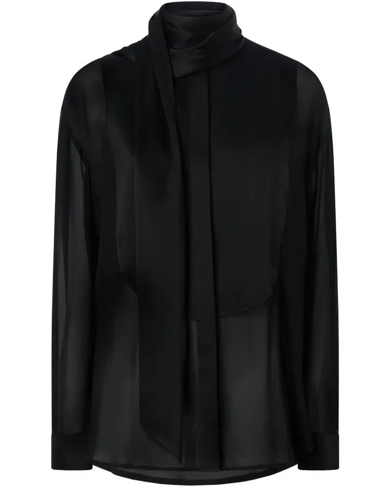 Pinko Bluse mit Schal - Schwarz Schwarz