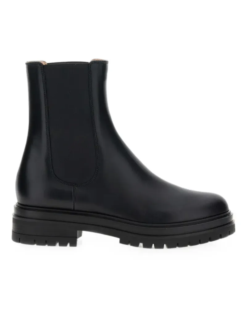 Gianvito Rossi elastic-panel leather Chelsea boots - Schwarz Schwarz
