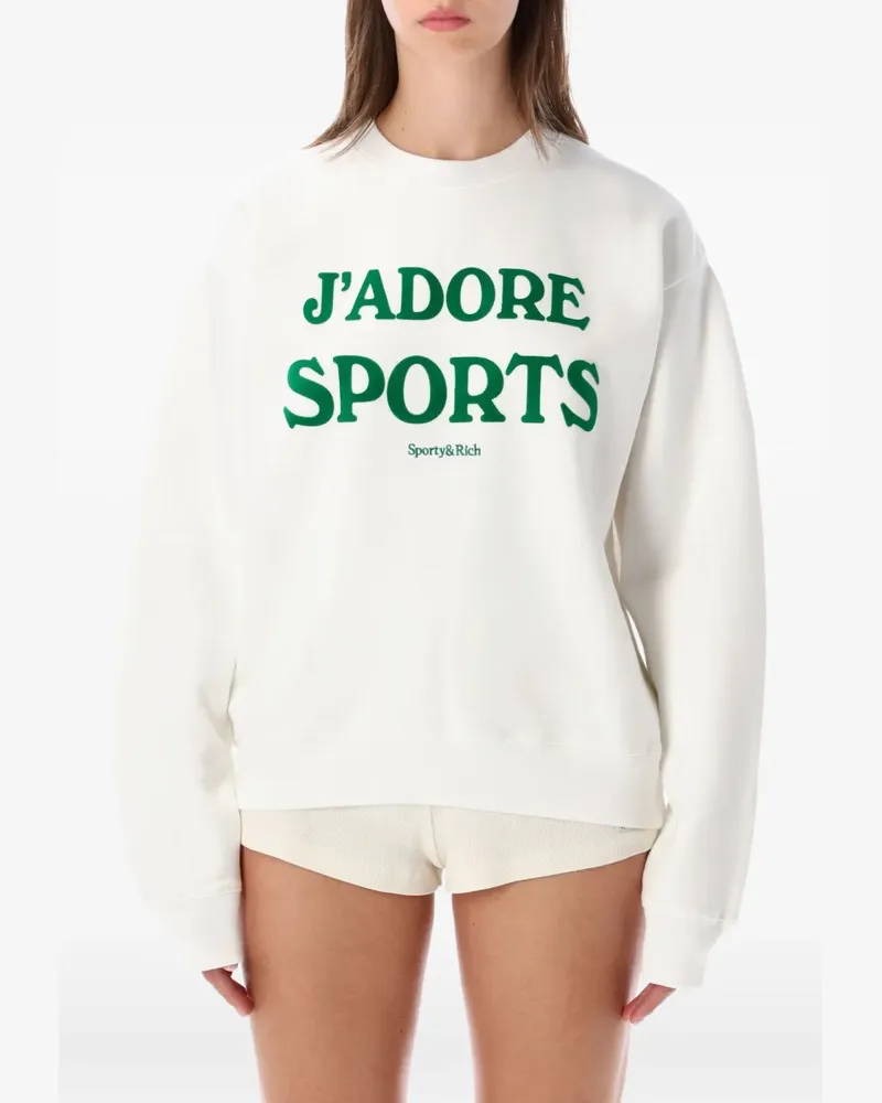 SPORTY & RICH Jadore Sweatshirt mit beflocktem Logo - Nude Nude