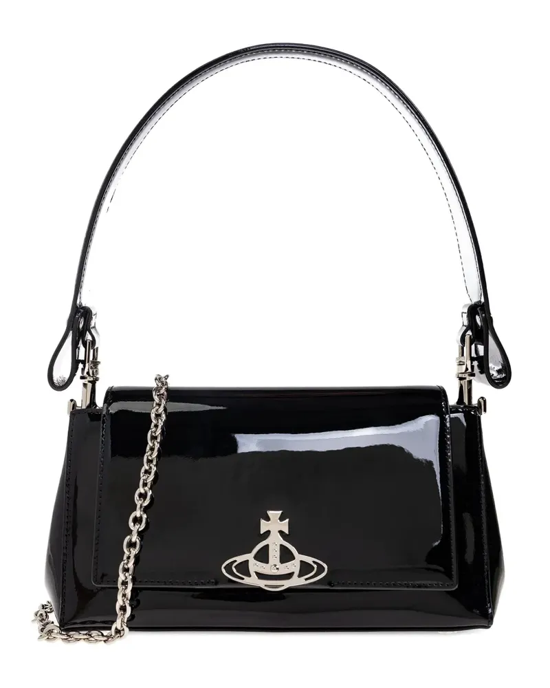 Vivienne Westwood Schultertasche aus Lackleder - Schwarz Schwarz