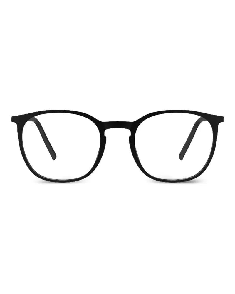 Silhouette Brille mit rundem Gestell - Schwarz Schwarz
