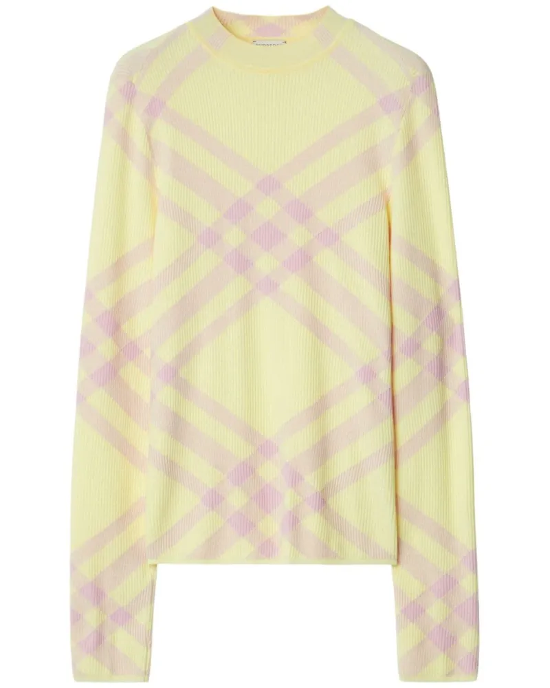 Burberry Karierter Pullover - Gelb Gelb