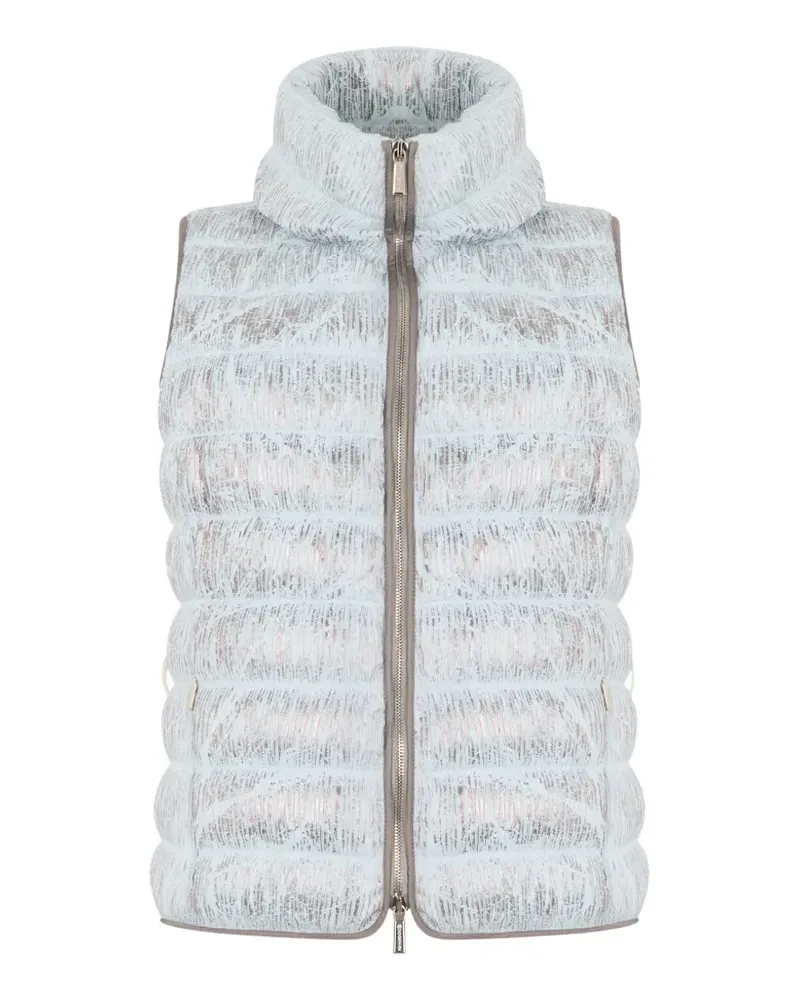 MOORER Gesteppte Mil-Vap Weste im Metallic-Look - Blau Blau
